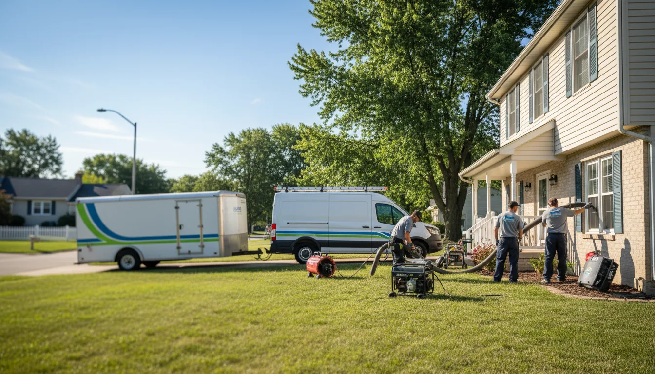 Flooded Basement Restoration And Cleanup With Repair in Petersburg, OH near me